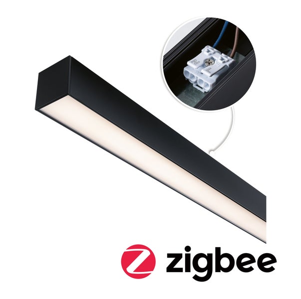 Linion Power Channel Einspeisung Zigbee 17W 1040 lm 3000 K 1,0 m max. 124W signalschwarz 230/24V AC/DC