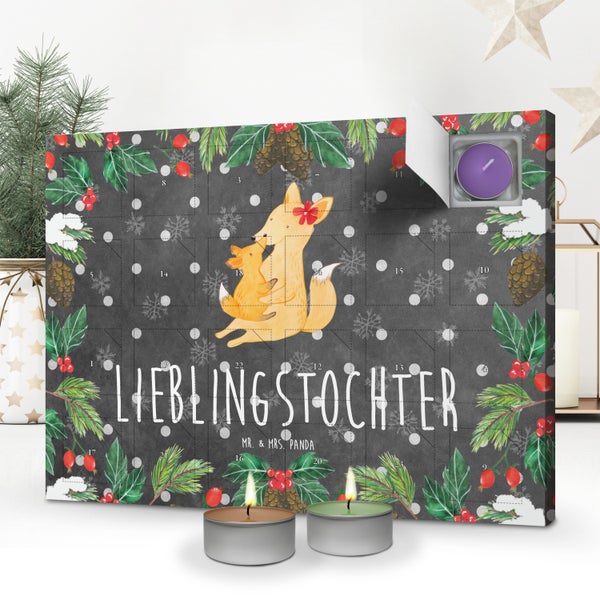 Mr. & Mrs. Panda Duftkerzen Adventskalender Fuchs Mama - Schwarz