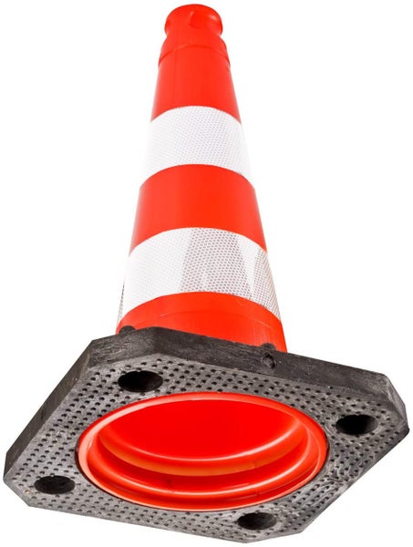 UvV Profi Set Premium Leitkegel Pylonen 500mm - langlebige schwere Verkehrshütchen standsicher niedriger Schwerpunkt (6 Stück Set)