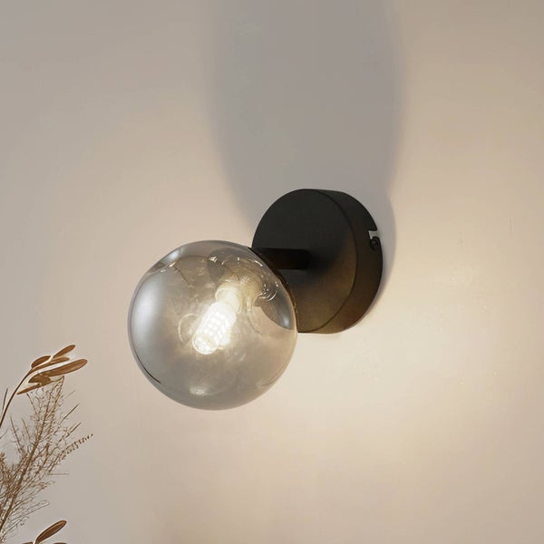 Lindby Wandleuchte, Wandlampe Innen Valentina (Modern) in Schwarz aus Metall (1 flammig G9) - Wandstrahler Wandbeleuchtung Schlafzimmer / Wohnzimmer Wohnzimmerleuchte