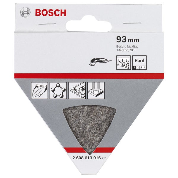 Bosch Polierfilz für Dreieckschleifer und Multi-Cutter hart Klett 93 mm - 2608613016