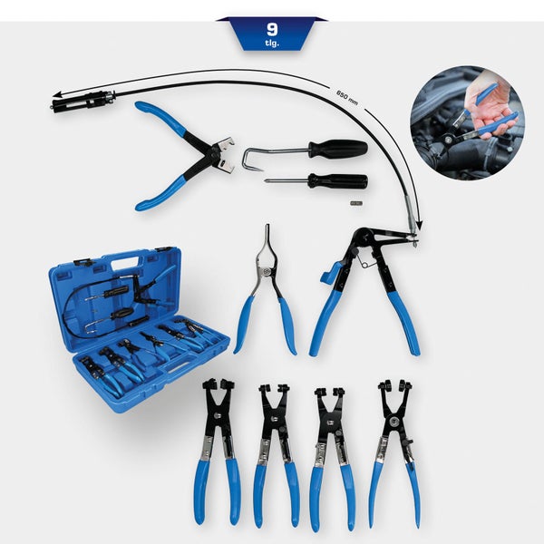 BRILLIANT TOOLS Schlauchschellenzangen-Satz 9tlg. - BT521000