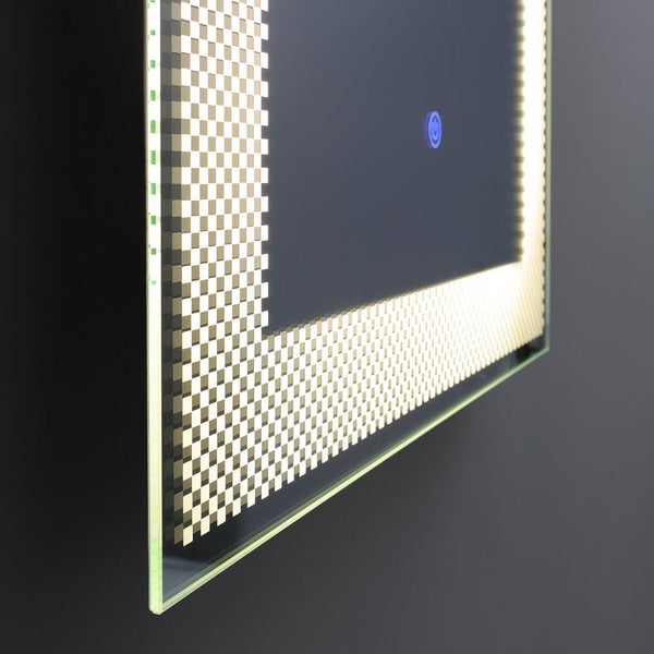Rechteckiger Designspiegel 50x70 mit LED Hintergrundbeleuchtung