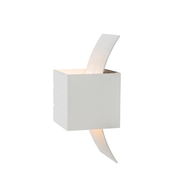 Moderne Wandleuchte aus Metall mit Lichtaustritt oben und unten