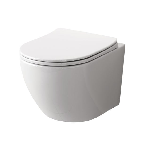 Wandhänge WC aus Keramik mit WC Sitz für die Wandmontage