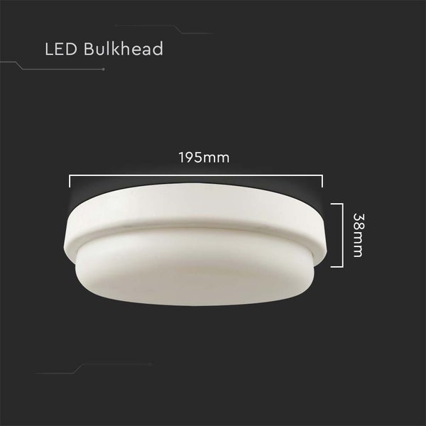LED-Wandleuchte mit den Maßen 195 mm x 38 mm
