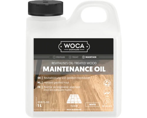 Woca Pflegeöl für geölte Holzböden, weiß, 1 Liter