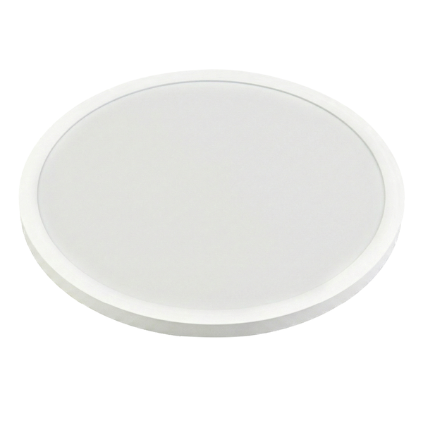 Rundes LED Panel für Deckenmontage oder Wandmontage in flacher Bauform.