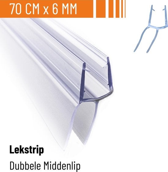 Simple Fix Duschdichtung - 70cm x 6mm - Dichtung für 4-6mm Glasturen - Duschtürdichtung