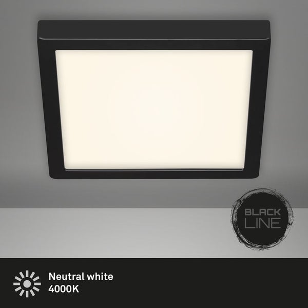 LED Deckenleuchte Deckenlampe 21 W 4.000 Kelvin Schwarz-Weiß Metall Briloner