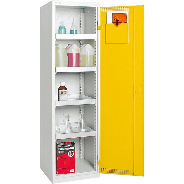 Stumpf Umweltschrank BP-3 lichtgrau / signalgelb + 4 Auffangwannen - 7595062