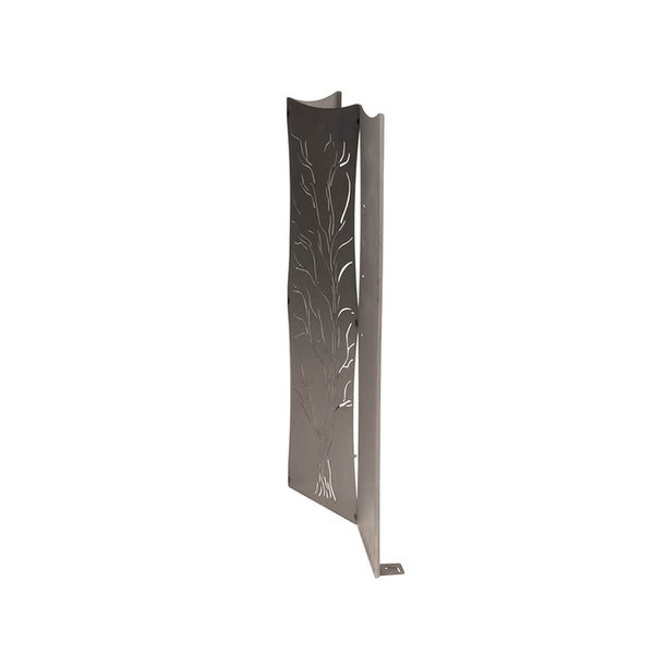 Home Deluxe - Sichtschutz Treeflow - 120 x 41,5 cm - wetterbeschändig, edle Rostoptik I Rostschild, Gartenstecker, Roststecker