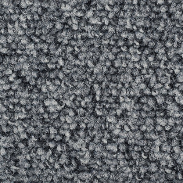 Teppichboden grau Meterware strapazierfähige Auslegware mit Schlingen Struktur 400 cm Breite (Meterware)