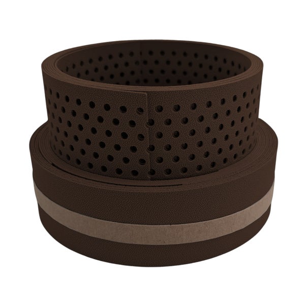 Braunes Randdämmstreifen Material mit Perforation auf Rolle