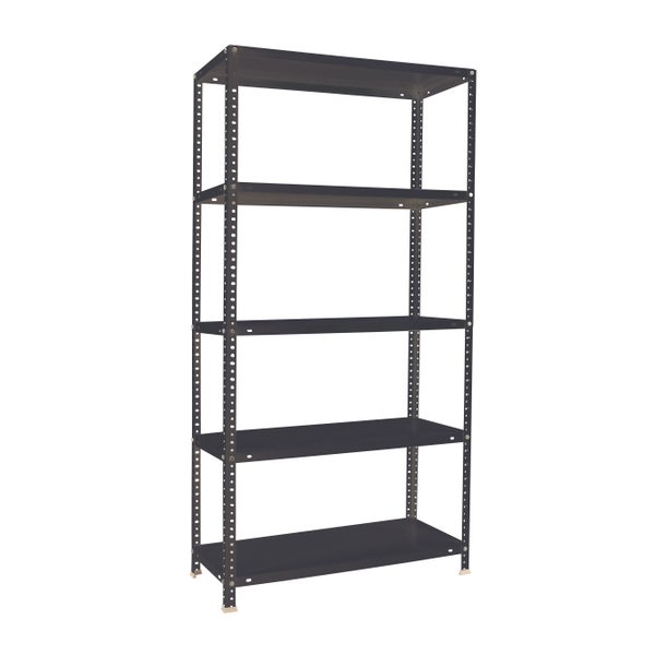 Schraubregal PANDA TALL | HxBxT 200x110x30cm | 5 Fachböden | Fachlast 90kg | Anthrazit