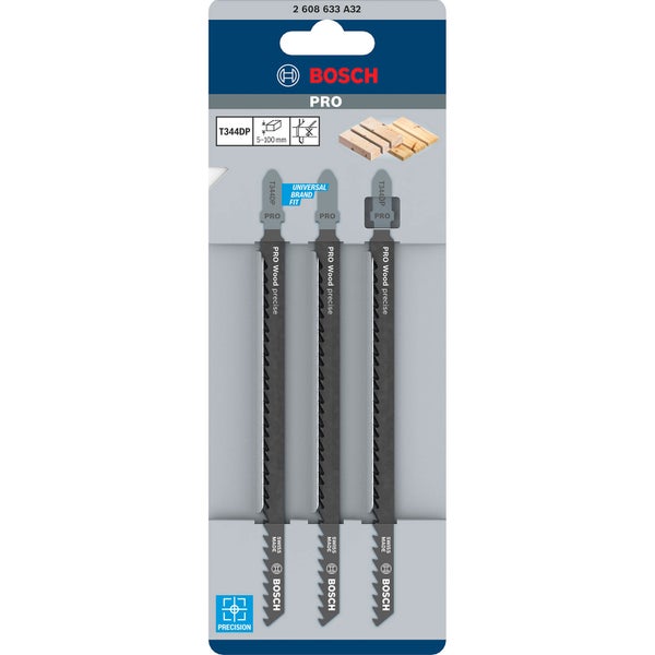 Bosch PRO Wood precise T344DP Stichsägeblatt 152 mm 3-tlg. - 2608633A32