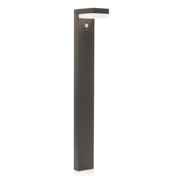 Lindby LED Solarleuchten Chioma mit Bewegungsmelder (spritzwassergeschützt (Modern) in Alu aus Edelstahl (1 flammig, ) - Solarlampe Solarleuchte Garten