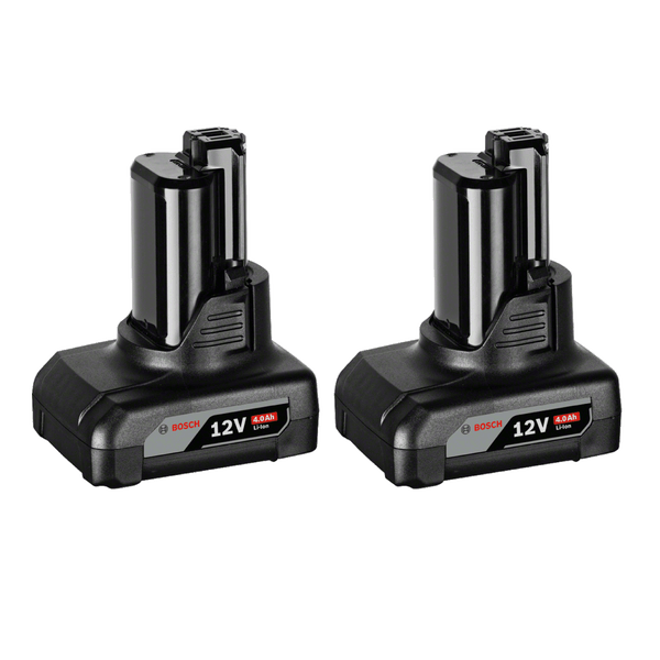 Zwei Bosch 12V 4.0Ah Li-Ion Akkus
