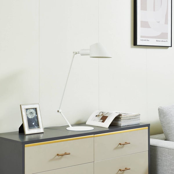 Lindby Tischlampe Corali (Modern) in Weiß aus Metall (1 flammig, E27) - Tischleuchte Schreibtischlampe Nachttischlampe Wohnzimmerleuchte