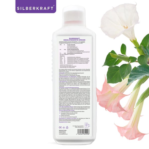 SILBERKRAFT Engelstrompete Dünger – Für prachtvolle Blüten – 1 Liter