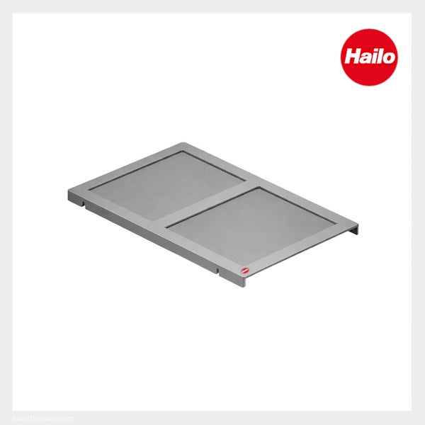 Hailo Abdeckplatte für Mülltrennsystem, flaches Design aus Metall, passend für verschiedene Einbauabfalltrenner.
