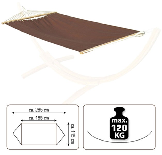 AMANKA Doppel Hängematte mit Gestell - 200x120 Garten Hängeliege - Outdoor Hängemattengestell Metall