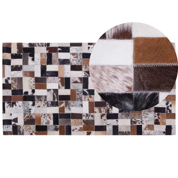 Teppich CESME Bunt 80 x 150 cm Echtleder