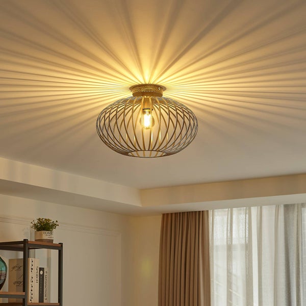 Lindby Deckenlampe Rosalea (Modern) in Schwarz aus Metall (1 flammig, E27) - Deckenleuchte Lampe Wohnzimmerleuchte