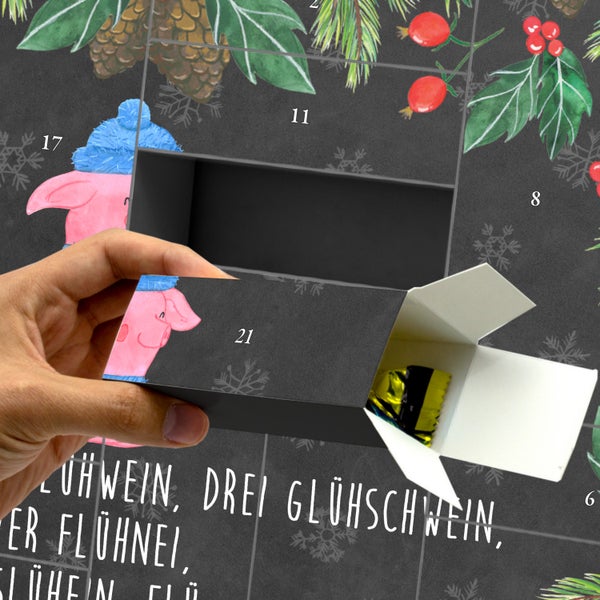 Mr. & Mrs. Panda Befüllbarer Adventskalender Schweinchen Glühwein - Schwarz