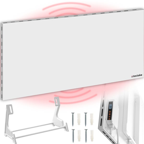 Hybrid Infrarotheizung tectake  rahmenlos mit Thermostat einfache Wand- oder Deckenmontage, inklusive Ständer