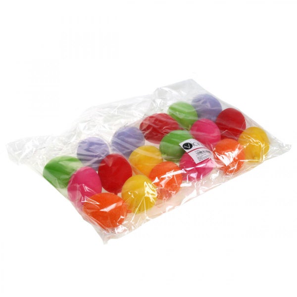 Verpackung mit Dekorationseiern aus Kunststoff