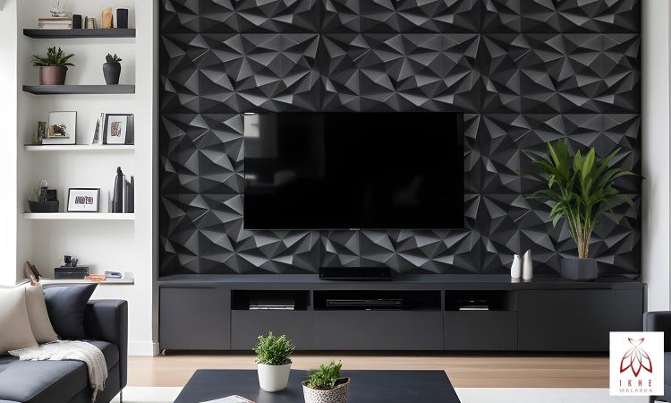 Polystyrol XPS Styropor 3D Paneelen Deckenpaneelen Dekoren 100x50cm 3mm stärke Brillant Schwarz