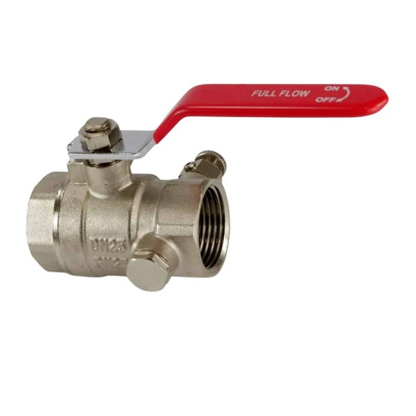 Auslaufventile + Kugelhähne, 1 1/4, Lever ball valve with emptying