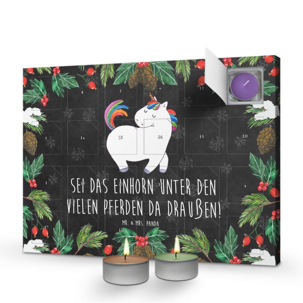 Mr. & Mrs. Panda Duftkerzen Adventskalender Einhorn Stolzieren - Schwarz