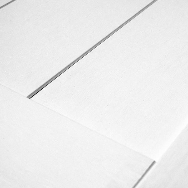 Holzschiebetür Komplettset Scheunentor weiß Doppelflügelig Beschlag in schwarz - 2050x2150mm
