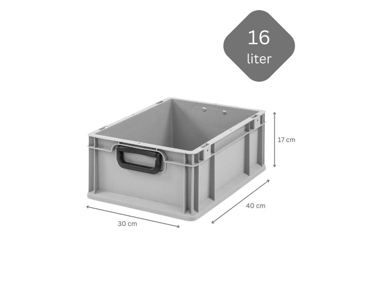 PROREGAL Spar Set 5x Eurobox Nextgen Portable Duo HxBxT 17 x 30 x 40 cm 16 Liter Eurobehälter Transportbox Transportbehälter Stapelbehälter