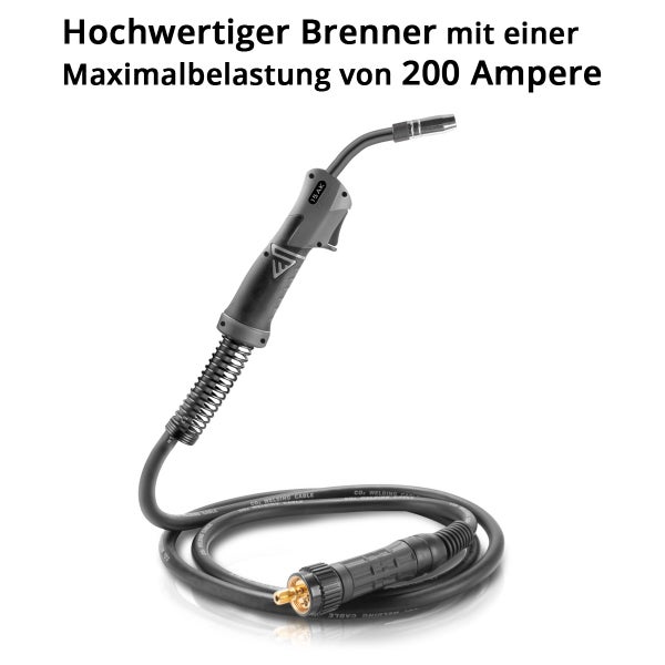 STAHLWERK Schweißbrenner MIG MAG AK15/MB15 5m Schlauchpaket Eurozentralanschluss
