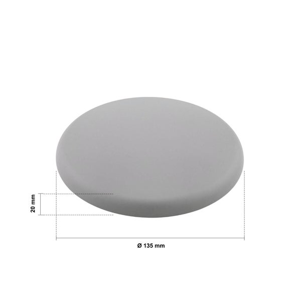 Abdeckung mit Durchmesser 135 mm und Höhe 20 mm