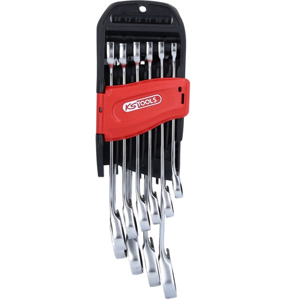 KS TOOLS DUO GEARplus Ratschenringmaulschlüssel mit Maul-Ratschenfunktion umschaltbar 10tlg. - 503.5950