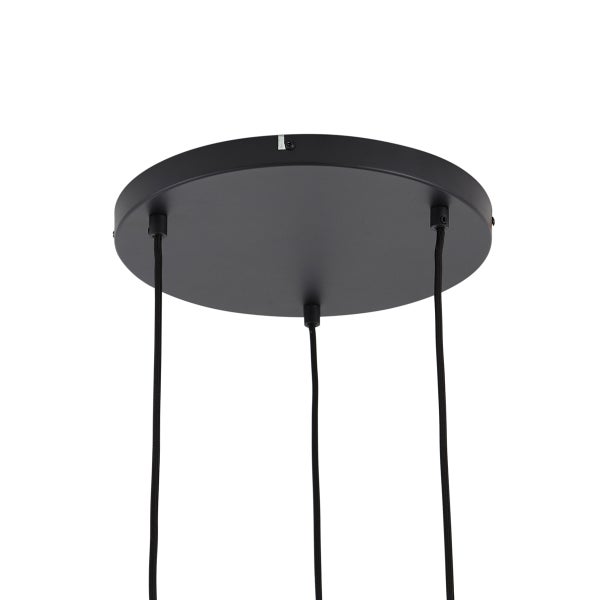 Deckenhalterung mit drei Kabeln für eine Pendelleuchte