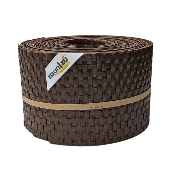 Zaunfolie Sichtschutzrolle aus Kunststoff mit Zaun/Zu Logo