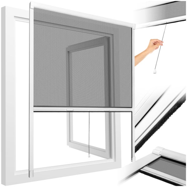Insektenschutzrollo für Fenster im geöffneten Zustand
