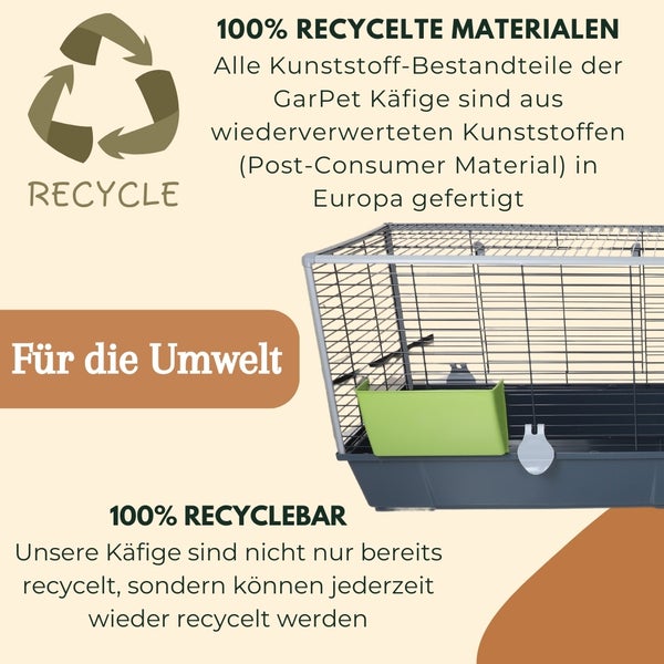Kaninchenkäfig XXL Indoor Kaninchenstall 160 Meerschweinchen Käfig Hasenkäfig Kaninchenkäfig XXL drinnen draußen Hasenstall inkl. Heuraufe Kleintierkäfig