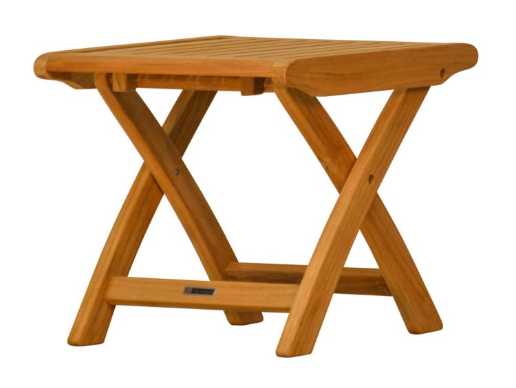 Fußhocker Teakholz Pisa Gartenhocker Blumenhocker 47 x 49 cm klappbar auch als Beistelltisch