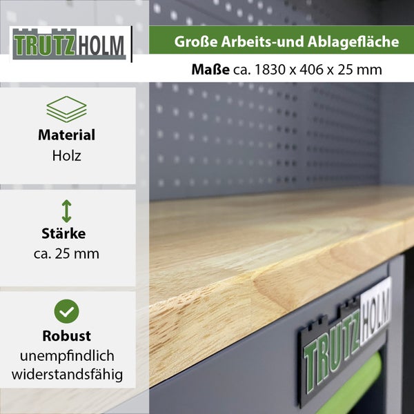 Werkstattwand 13-tlg. Modulares Werkstattschranksystem aus Stahl mit Lochwand Werkstatteinrichtung
