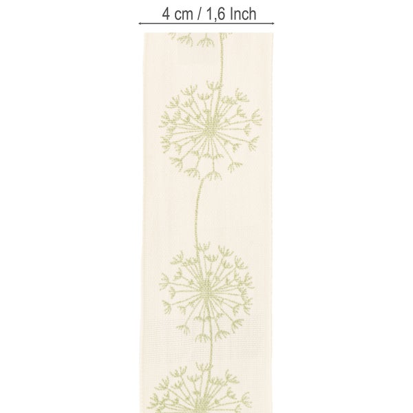 Dekoband mit Pusteblumenmuster, 4 cm breit