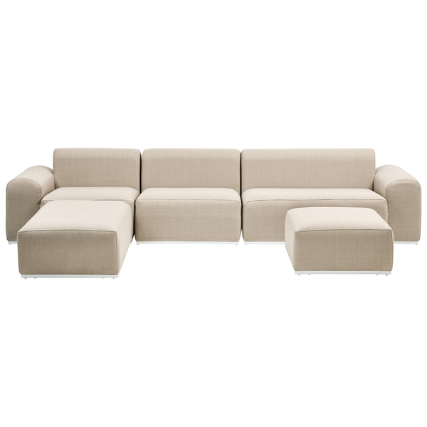 Modulares Sofa mit Ottomanen