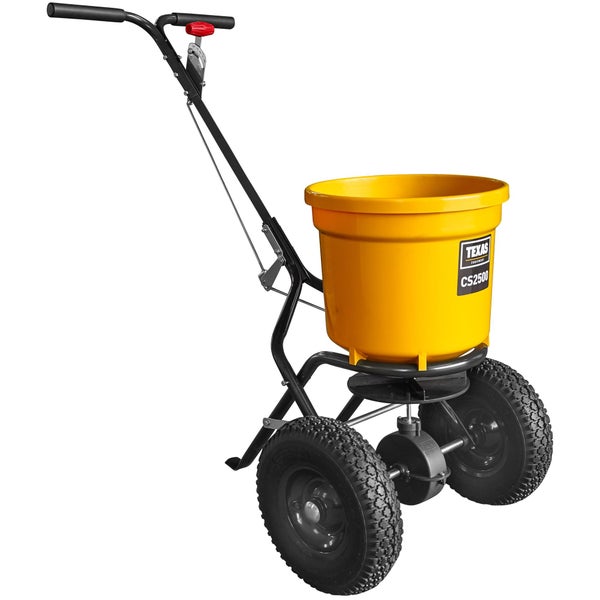 Zentrifugalstreuer Texas CS2500 für Dünger, Salz & Saatgut – 25 L, 2 m Streubreite, Ganzjahresgerät