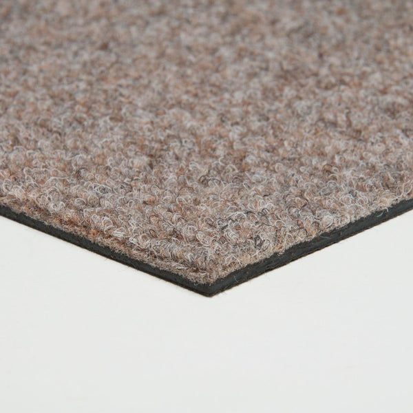 Nadelvlies Teppichfliesen selbstliegend Nadelfilz Teppichboden als Fliesen in 50x50 cm Büro und Arbeitszimmer Teppich Fliesen in Beige Grau