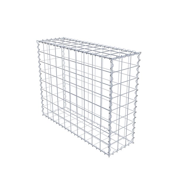 Gabione 100 cm x 80 cm x 30 cm (L x H x T), Maschenweite 10 cm x 10 cm, Spirale